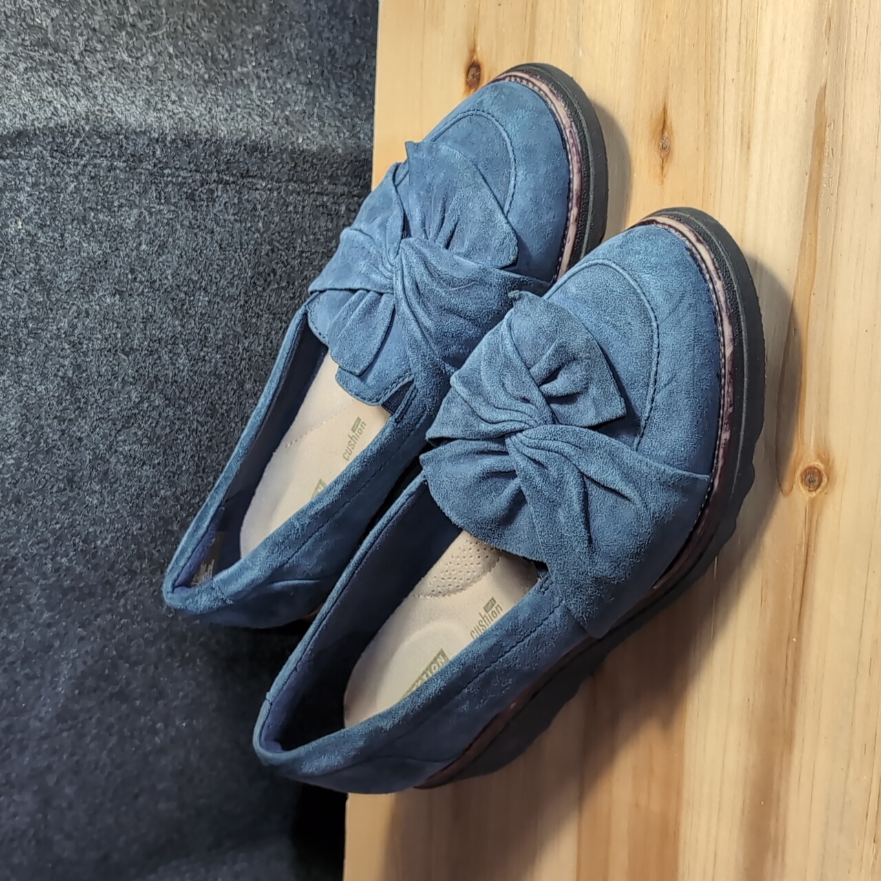 Clarks Sharon Dasher Blue Suede Size 8
